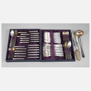 Großes Jugendstil-Silberbesteck