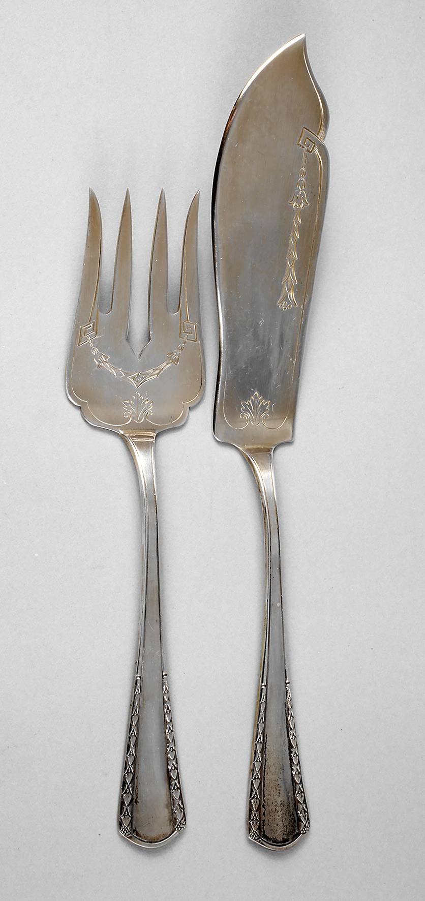 Silber Fischvorlegebesteck Jugendstil