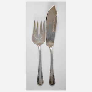 Silber Fischvorlegebesteck Jugendstil