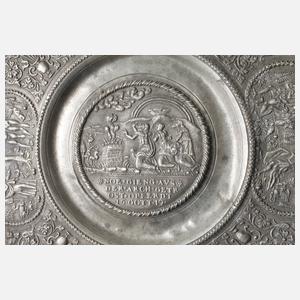 Nürnberger Zinn Reliefteller 1619