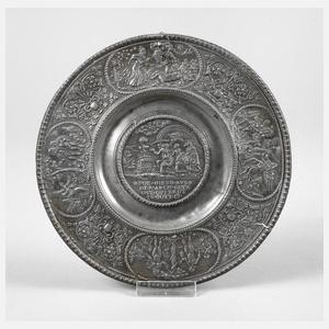 Nürnberger Zinn Reliefteller 1619