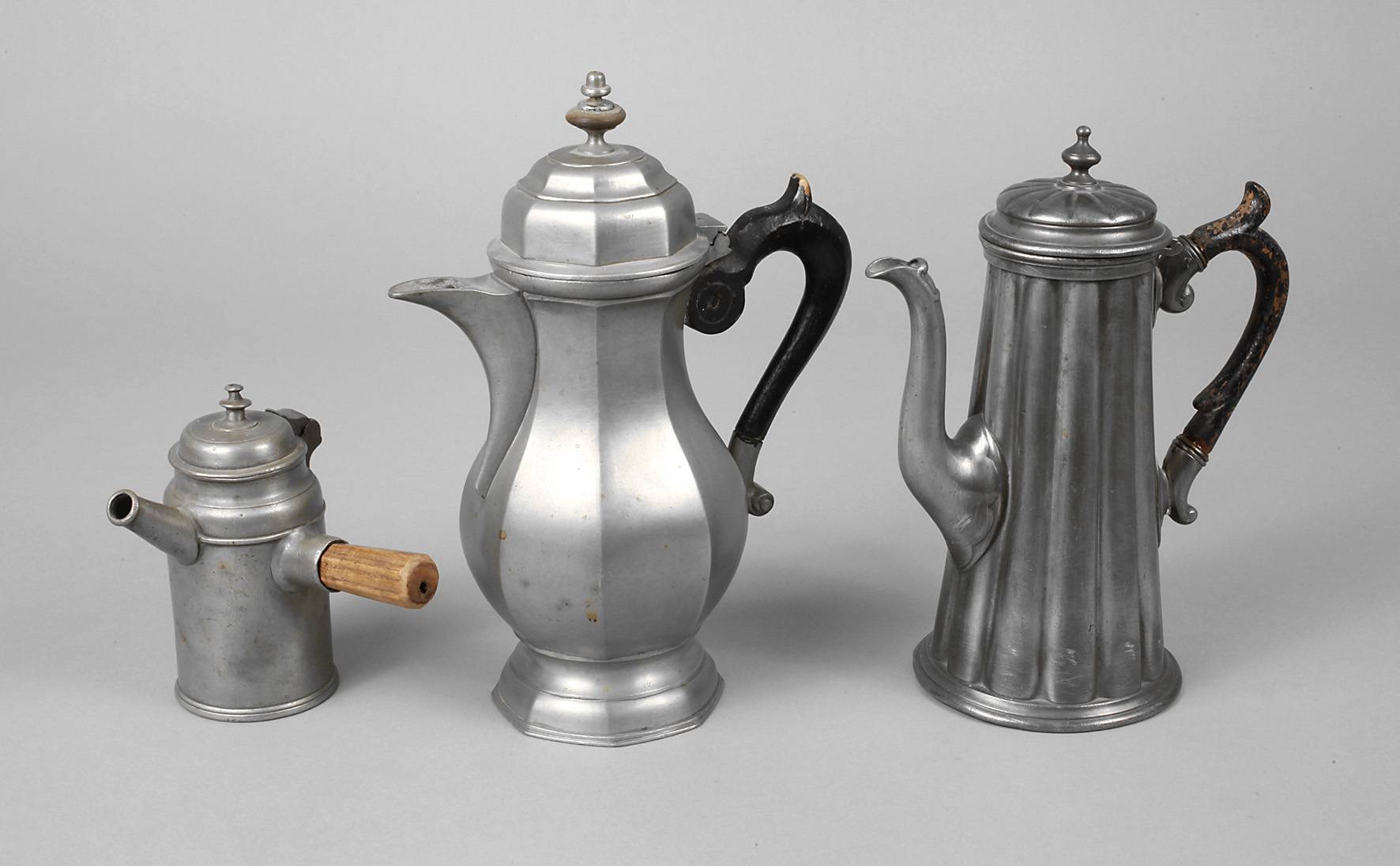 Drei Zinnkannen Biedermeier