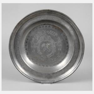 Großer Bergbauteller ”Glück Auf”