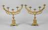 Paar fünfflammige Altarleuchter