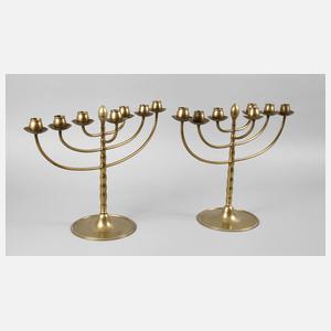 Paar Messingleuchter Judaica