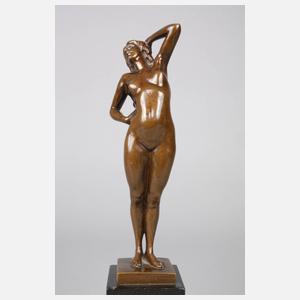 Bronze Mädchenakt am Morgen