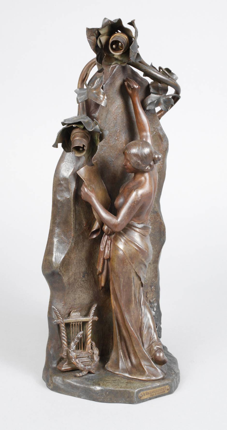 Julien Caussé, figürlicher Lampenfuß ”L'immortalité”