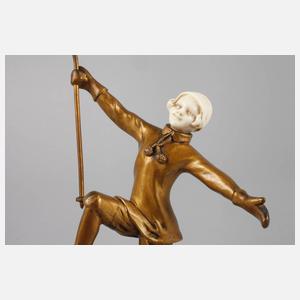 Solange Bertrand, kleine Skifahrerin