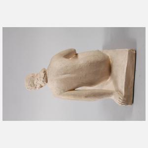 J. Bílek, sitzender weiblicher Akt