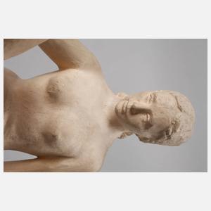 J. Bílek, sitzender weiblicher Akt