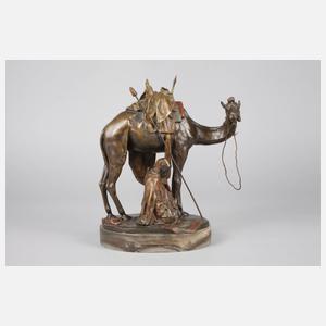 Wiener Bronze Araber mit Kamel