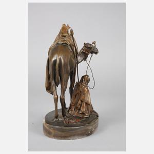 Wiener Bronze Araber mit Kamel