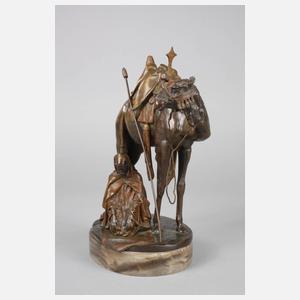 Wiener Bronze Araber mit Kamel