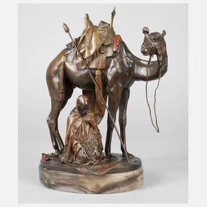 Wiener Bronze Araber mit Kamel