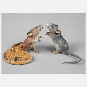 Wiener Bronze zwei Mäuse