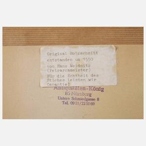 Petrarcameister, Szene nach Art des ”Trostspiegels”