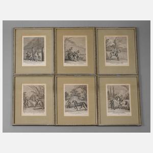 Johann Elias Ridinger, Konvolut Pferdedarstellungen