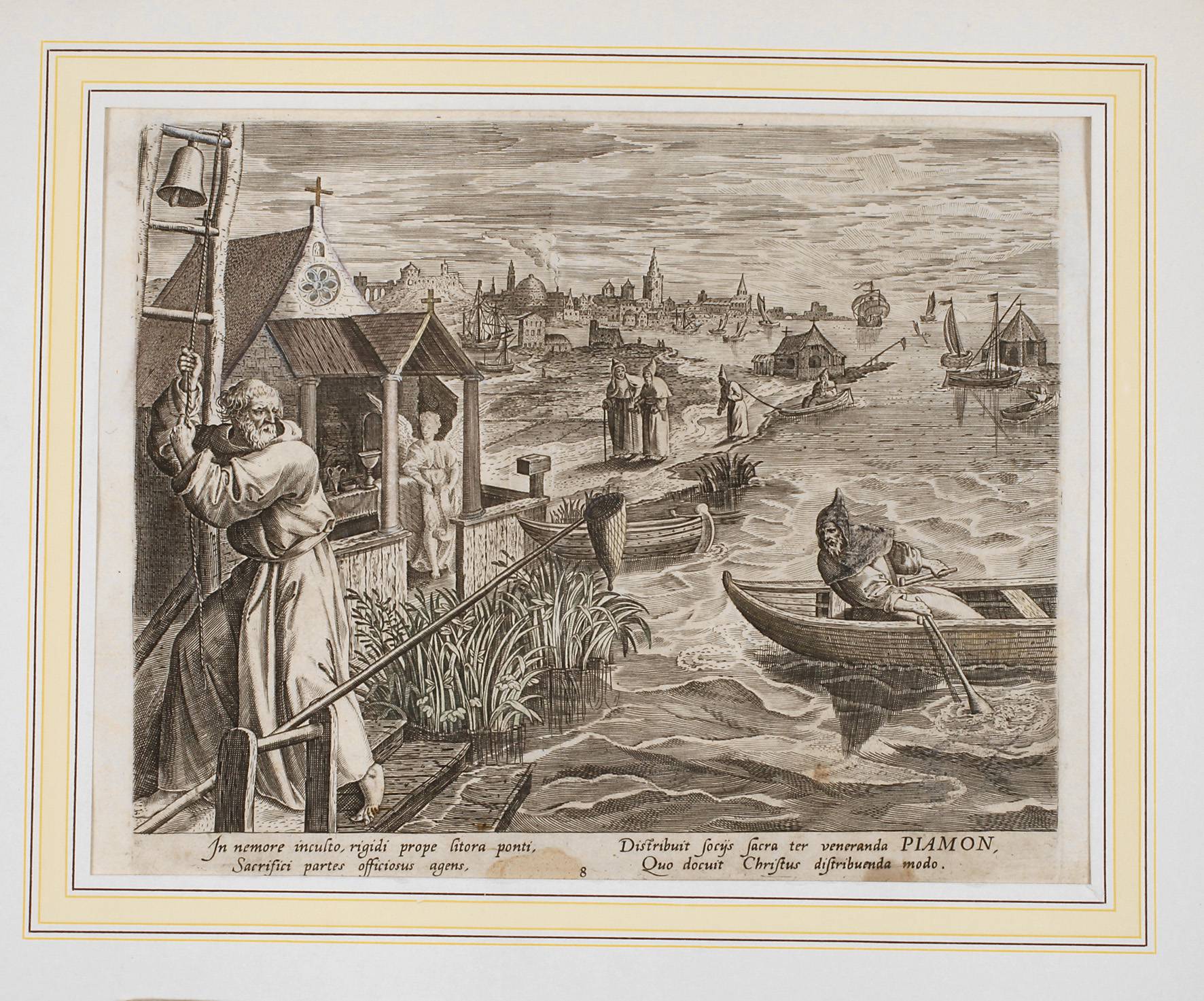 Johann Sadeler, Szene aus dem Leben des Heiligen Piamon Diocles