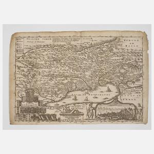 Paul de la Feuille, verlegt von, Karte Kanton Neuenburg