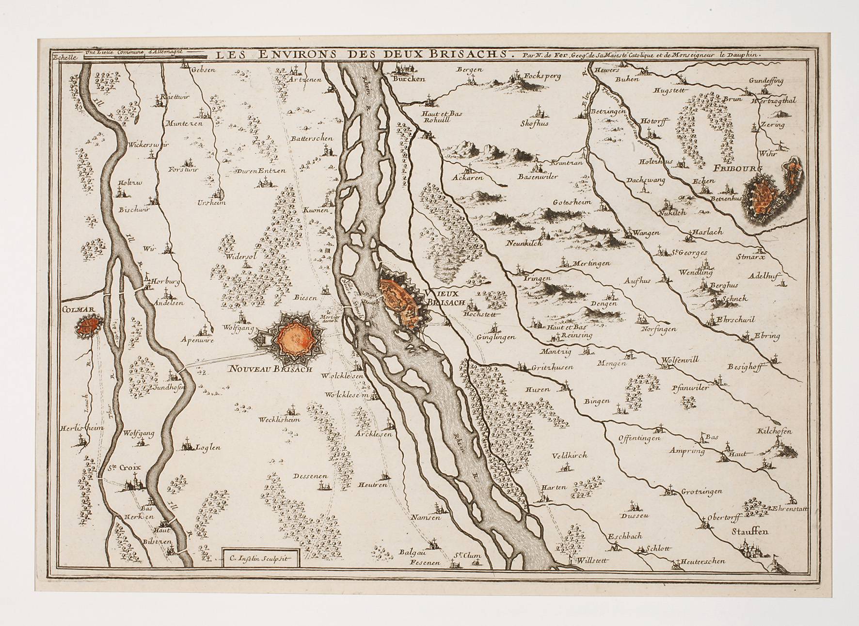 Charles Inselin, Kupferstichkarte Breisach