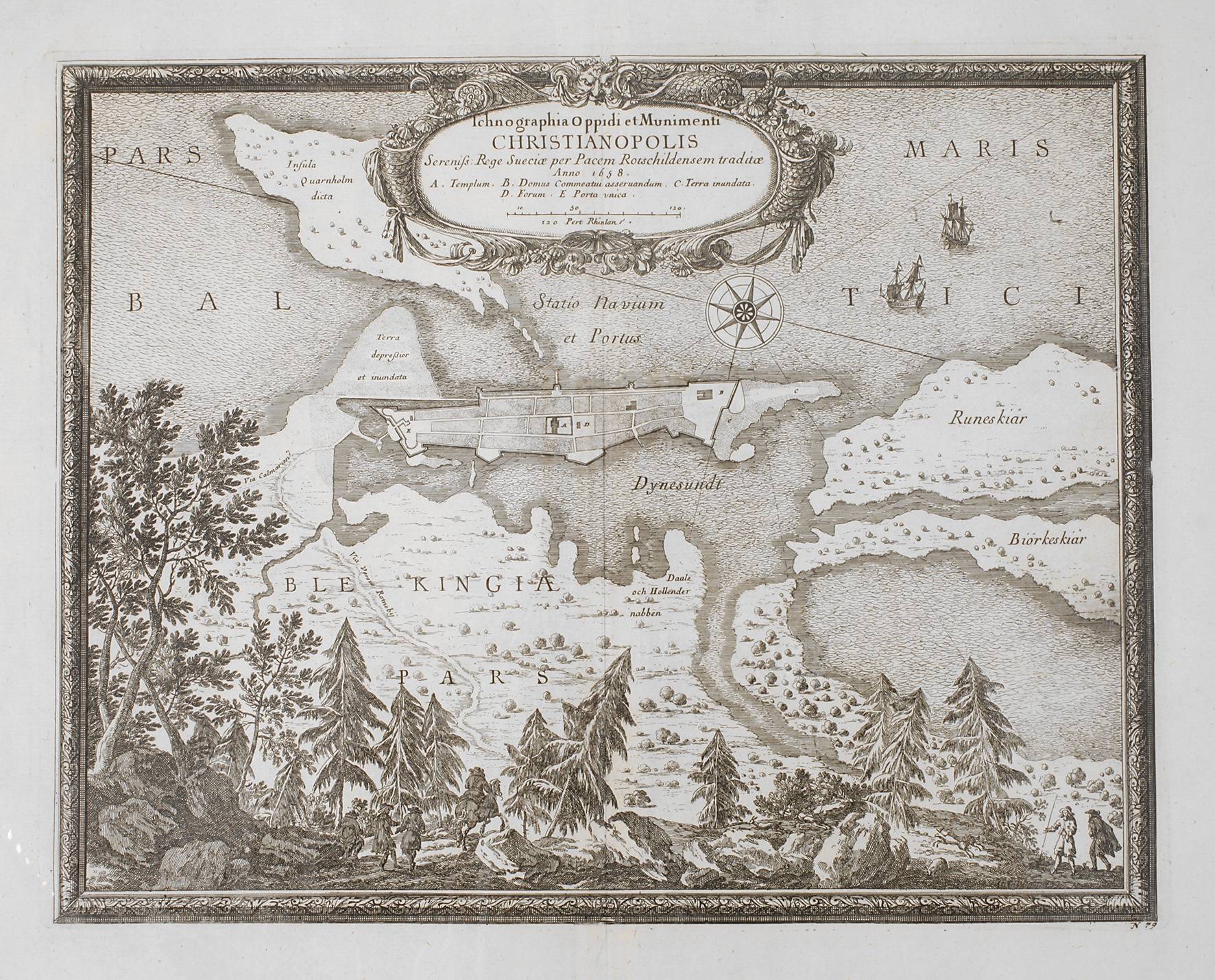 Erik Jonsson von Dahlberg, attr., Karte Kristianopel