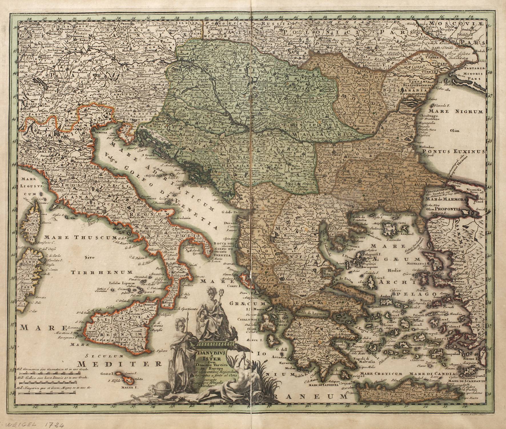 Michael Kauffer, Karte Griechenland – Italien – Balkan