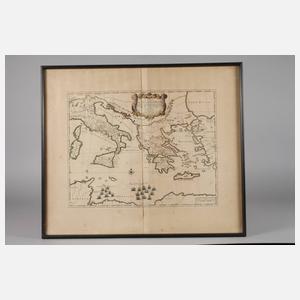 Pierre Mortier, Kupferstichkarte Mittelmeerraum