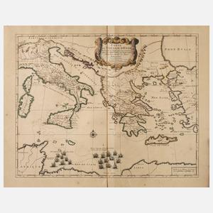 Pierre Mortier, Kupferstichkarte Mittelmeerraum