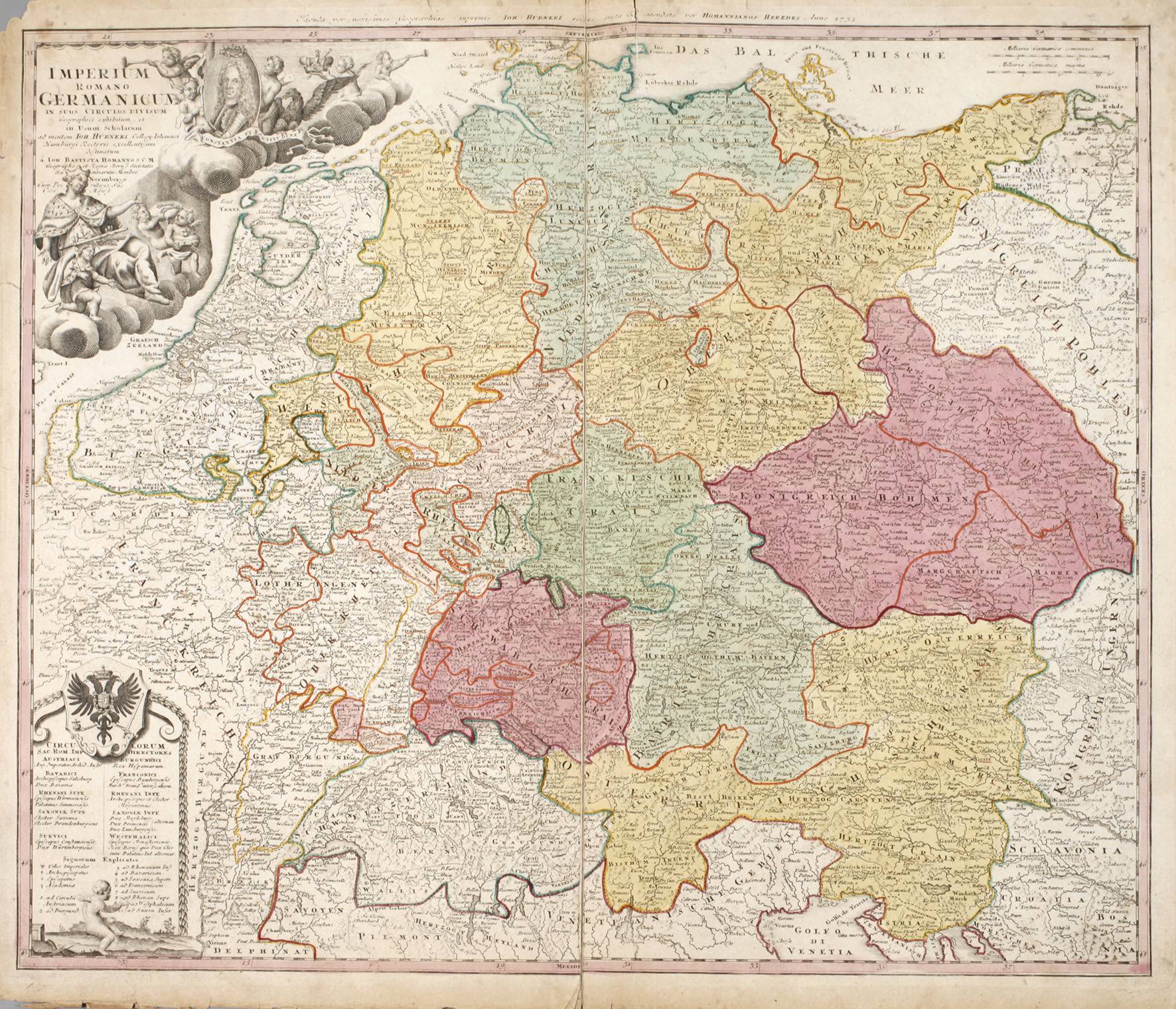 Johann Baptist Homann, Kupferstichkarte Deutschland