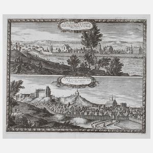 Belagerung von Brest und Stadtansicht von Pinschou