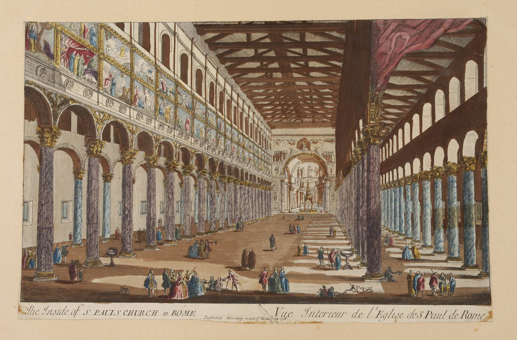 Guckkastenblatt Paulskirche in Rom