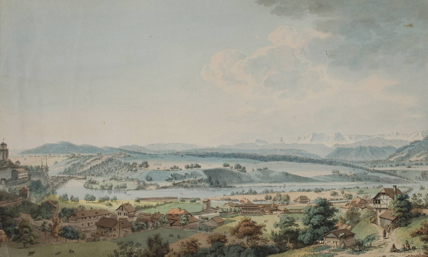 nach Johann Ludwig Aberli, Im Alpenvorland