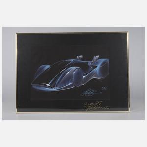 Prof. Luigi Colani, Paar Entwurfszeichnungen