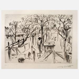 Prof. Lovis Corinth, ”Obstgarten im Herbst”