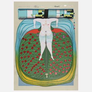 Prof. Friedensreich Hundertwasser, Farbserigraphie