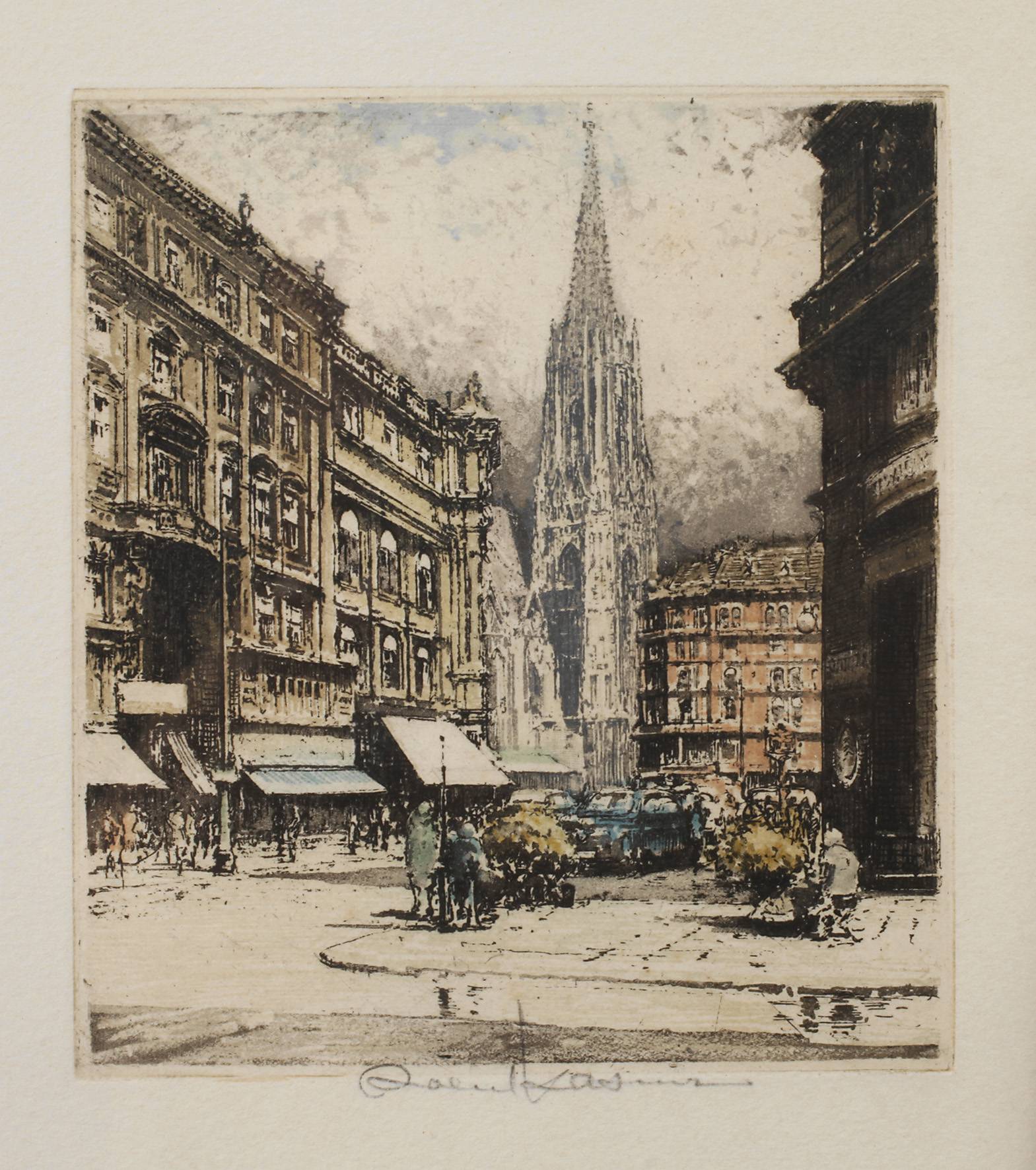 Robert Kasimir, ”Wien Graben mit Stephansplatz und Stephansdom”