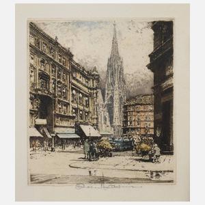 Robert Kasimir, ”Wien Graben mit Stephansplatz und Stephansdom”