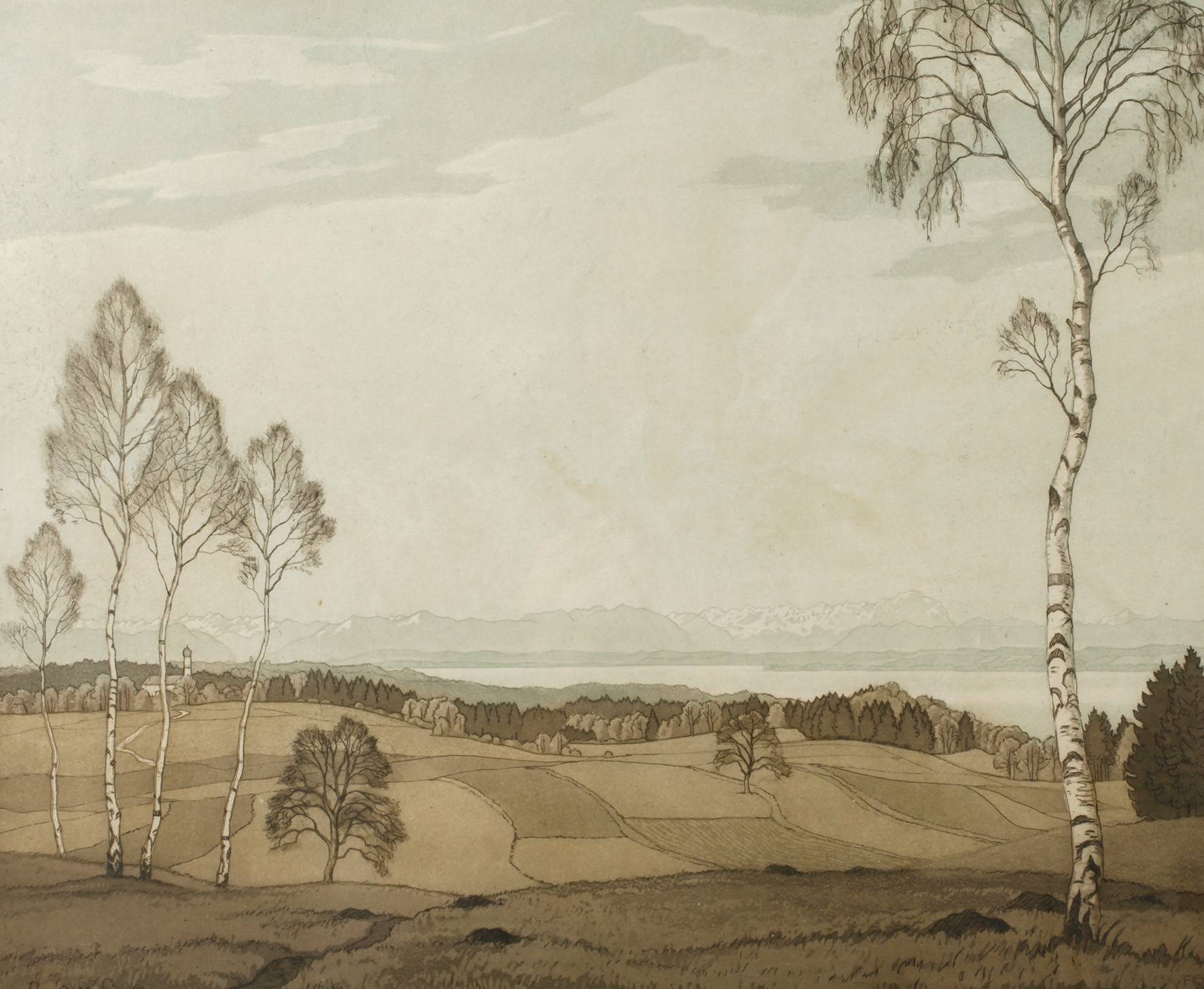 Prof. Rudolf Sieck, ”Blick von der Rottmannshöhe”