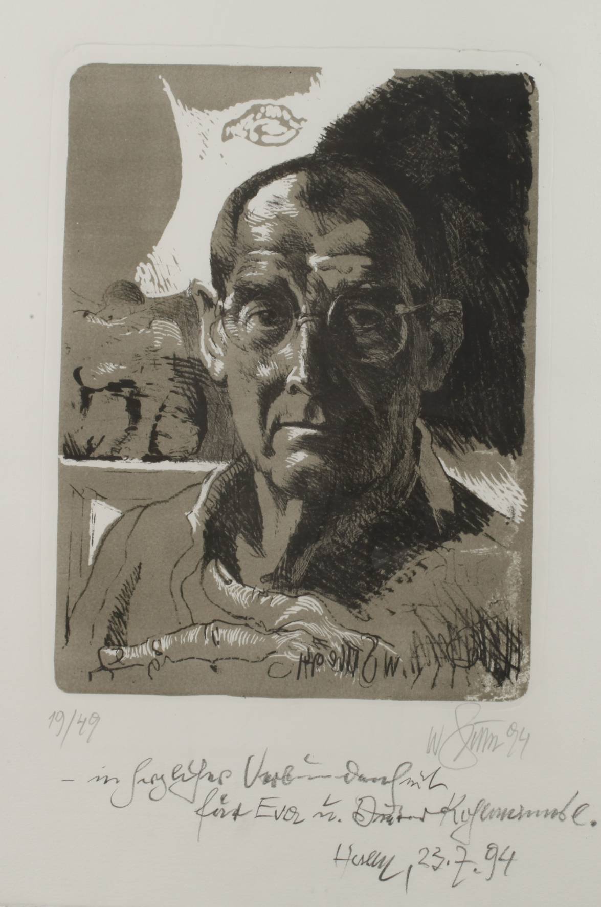 Prof. Willi Sitte, Selbstportrait