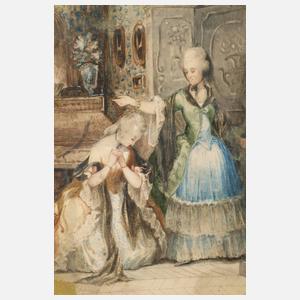 Emily Schmäck, attr., Rokokoszene