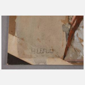 Prof. Heinrich Lefler, Junge Dame auf der Parkbank