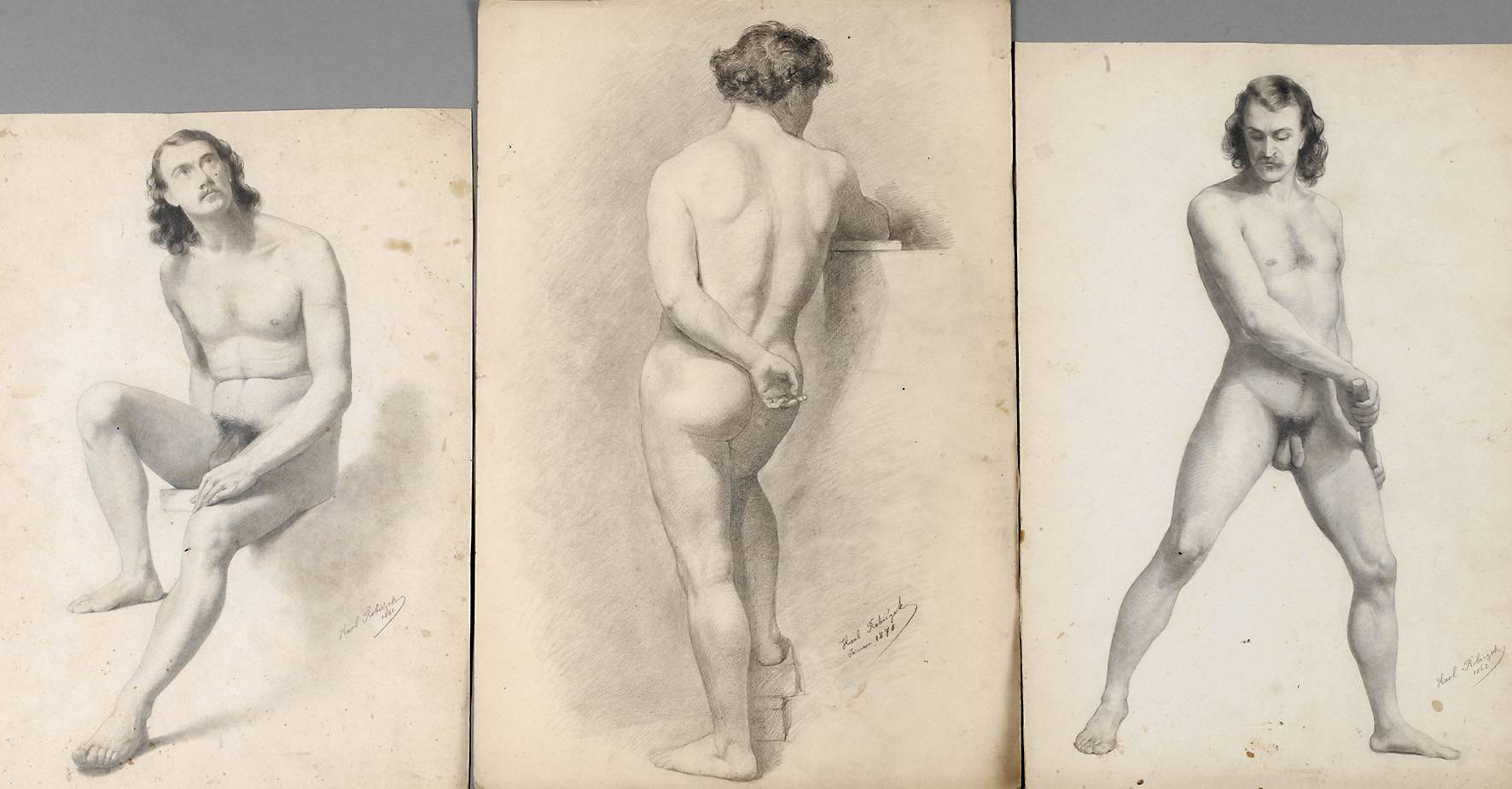 Karl Robiczek, Drei Aktzeichnungen