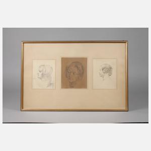 Ferdinand Schubert, Drei Portraitzeichnungen