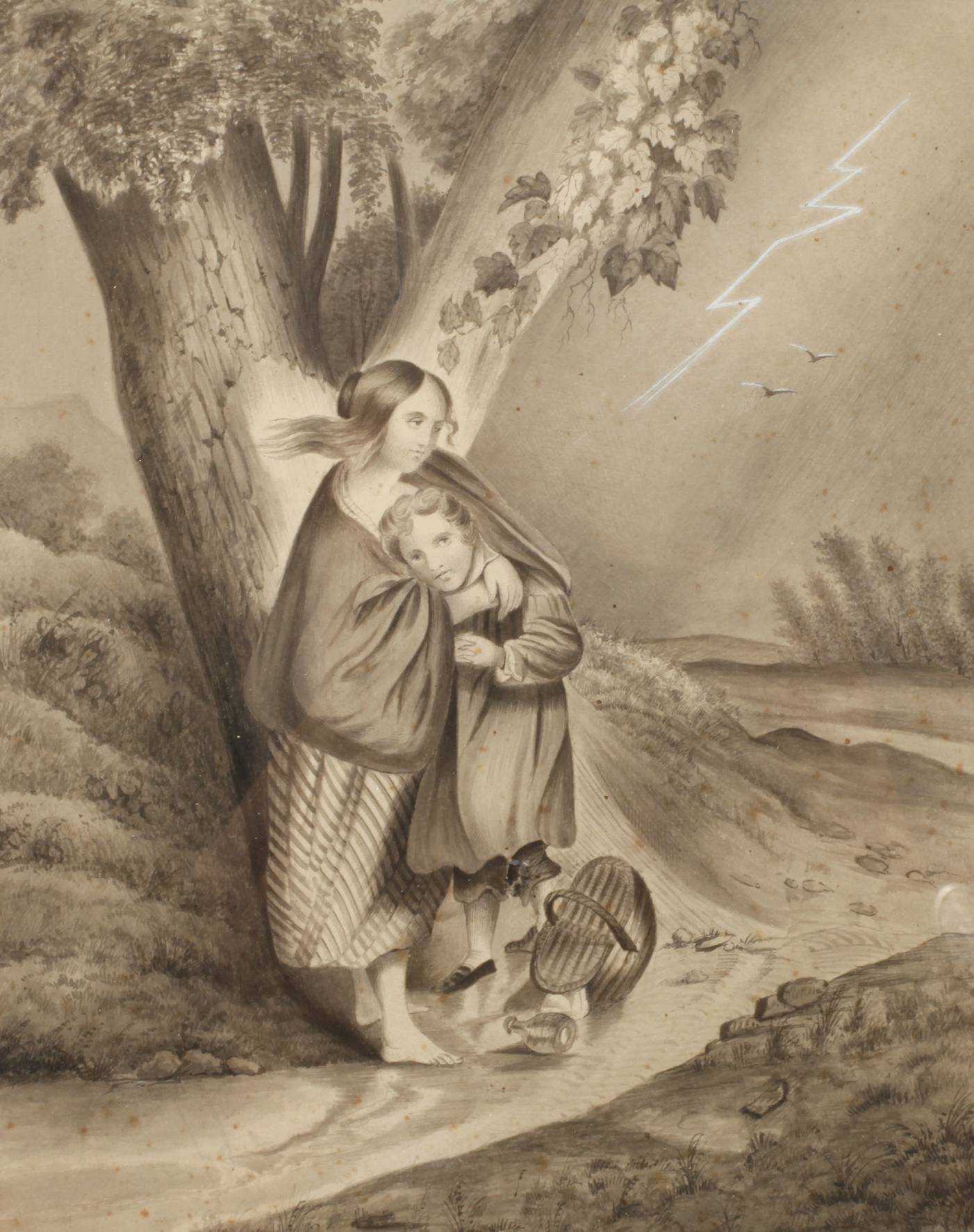 Gustav Süs, attr., Vom Gewitter überrascht