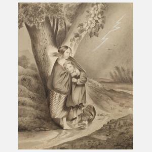 Gustav Süs, attr., Vom Gewitter überrascht