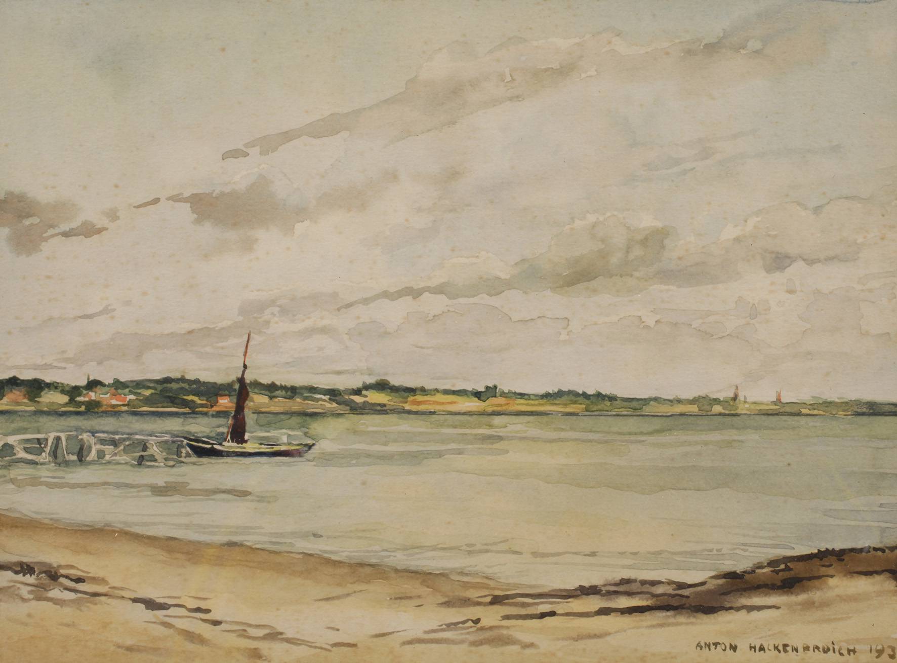 Anton Hackenbroich, Sommerliche Flusslandschaft