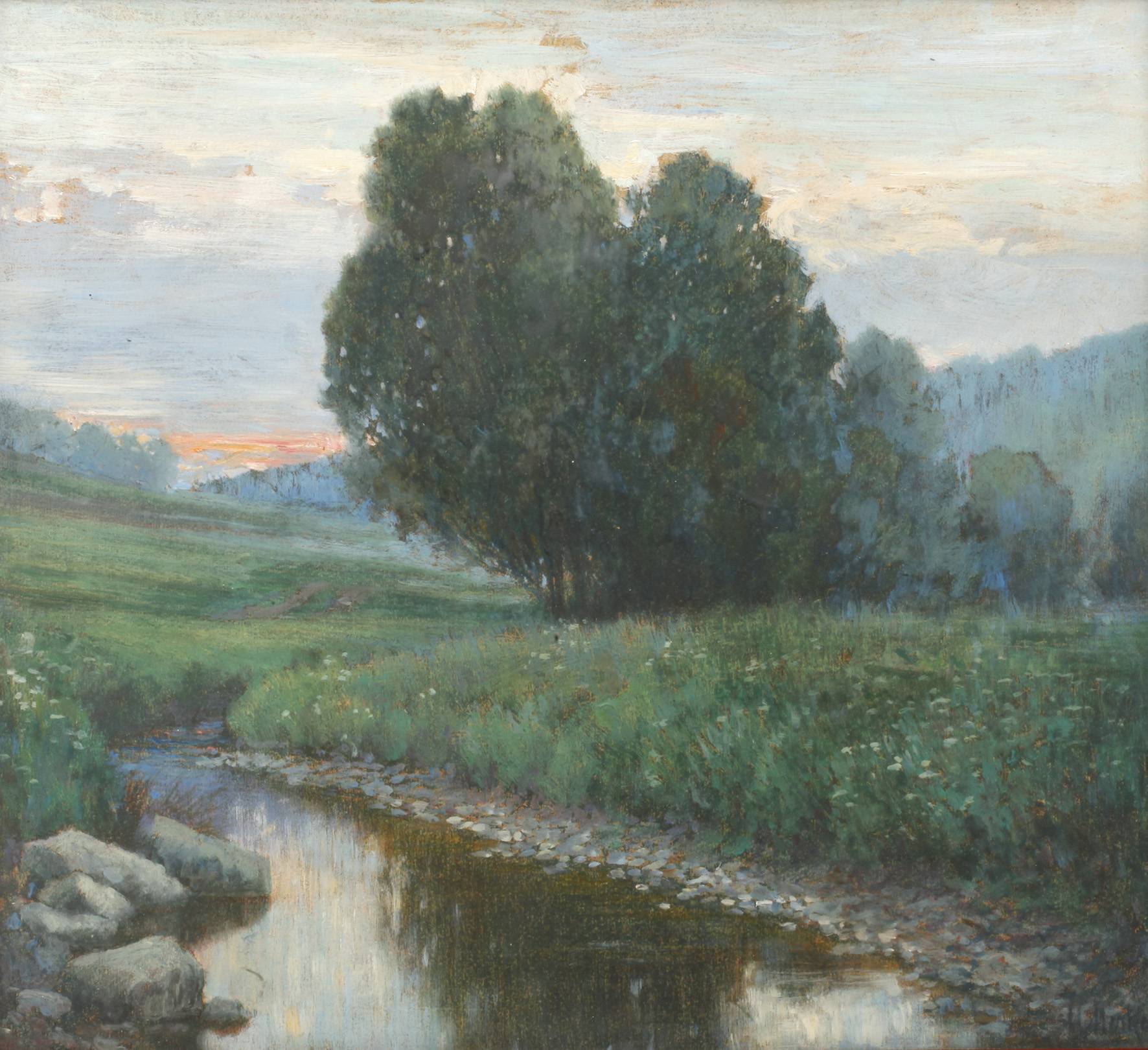 Max Merker, Abend in der Flussaue