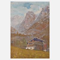 Victor Olbrich, attr., Bergbauernhof in den Alpen111