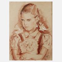 W. Unger, Mädchenportrait mit Puppe111