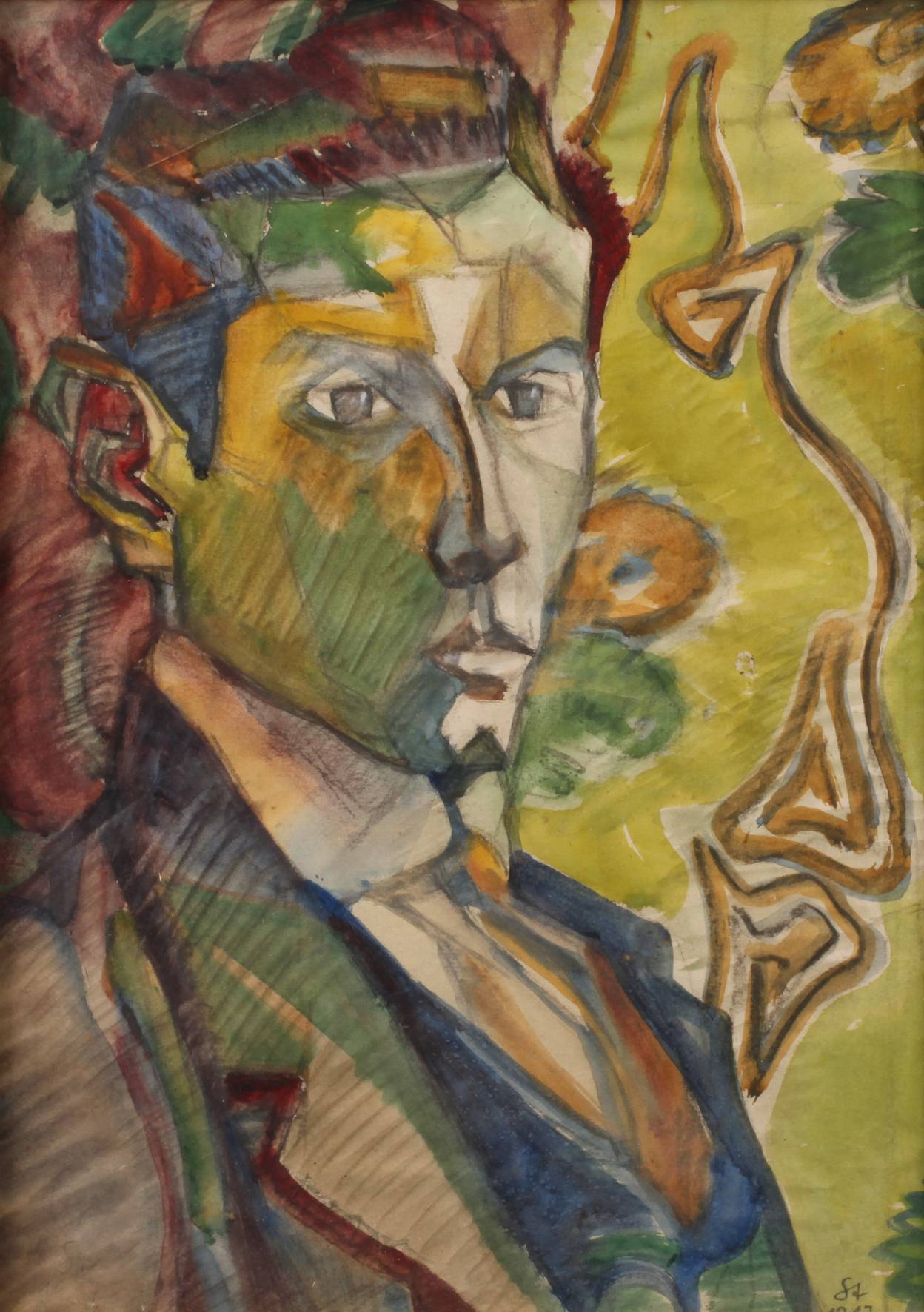 Expressiver Herrenkopf